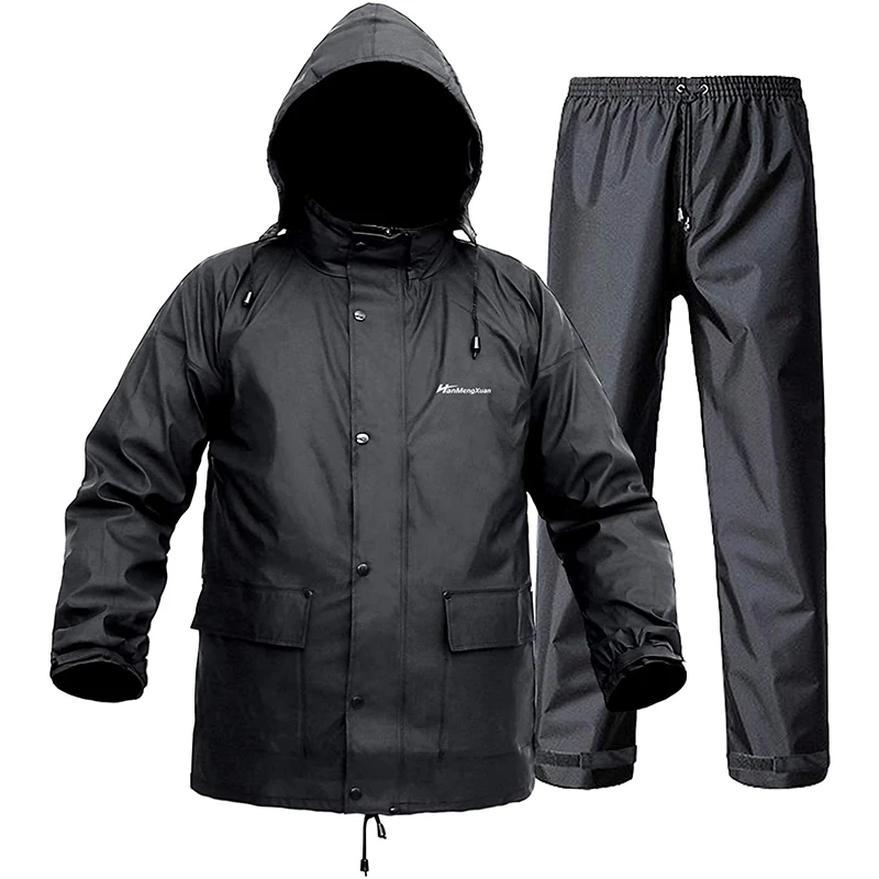 New arrival factory wholesale basic industry waterproof polyester PVC qualified rainsuit traje de lluvia