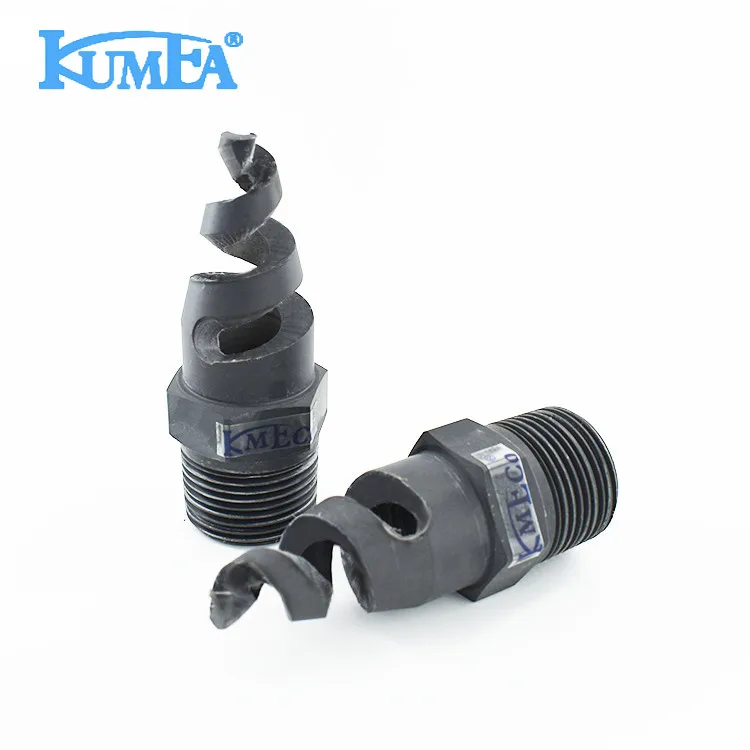KUMEA For USA brand PP spiral nozzle Industrial spray head waste gas scrubber plastic nozzle