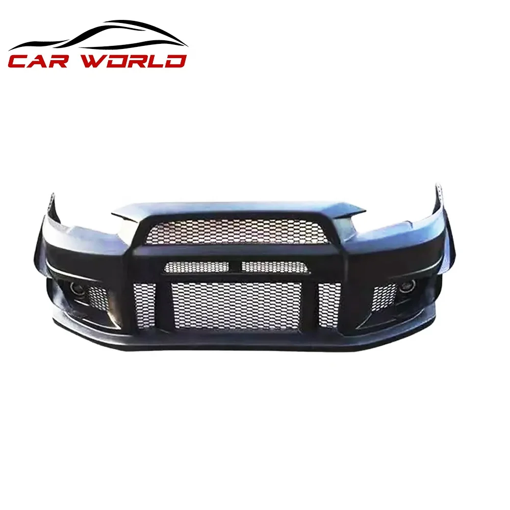 Car Bumper For 2009-2015 Mitsubishi Lancer Change To GTR Front Bumper Rear Bumper Side Skirts ABS Plastics material