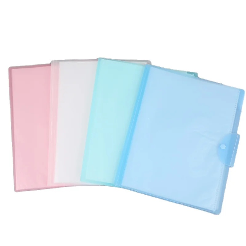 New arrival a4 clear book file office stationery filing system and set up a4 size refillable pp file clear book