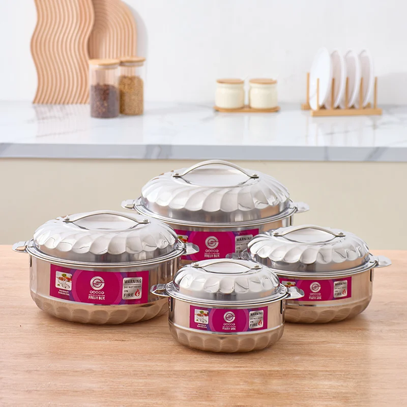 GUOSHENG Soup & Stock Pots Insulated Food Warmer Cooking Stainless Steel Pot Set