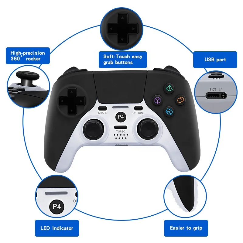 Игровой контроллер PS4 джойстик для PS4 PS3 консоль ПК ноутбук