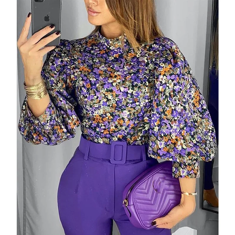 Осень/Зима 2022 Новинка Высококачественная стильная женская рубашка с принтом