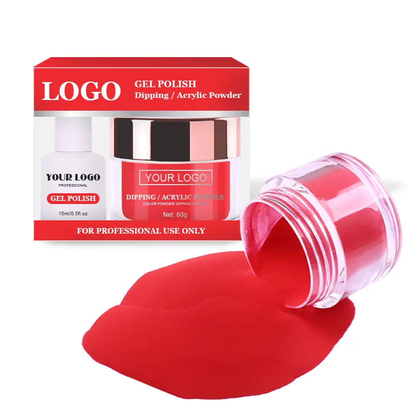 Nail art designs gel polish and dipping powder set 3 in 1 color acrylic nail powder