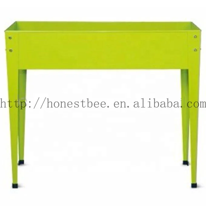  Приподнятая металлическая садовая кровать садовый плантатор коробка для овощей поднятая посадочная с ножками уличный контейнер цветов трав