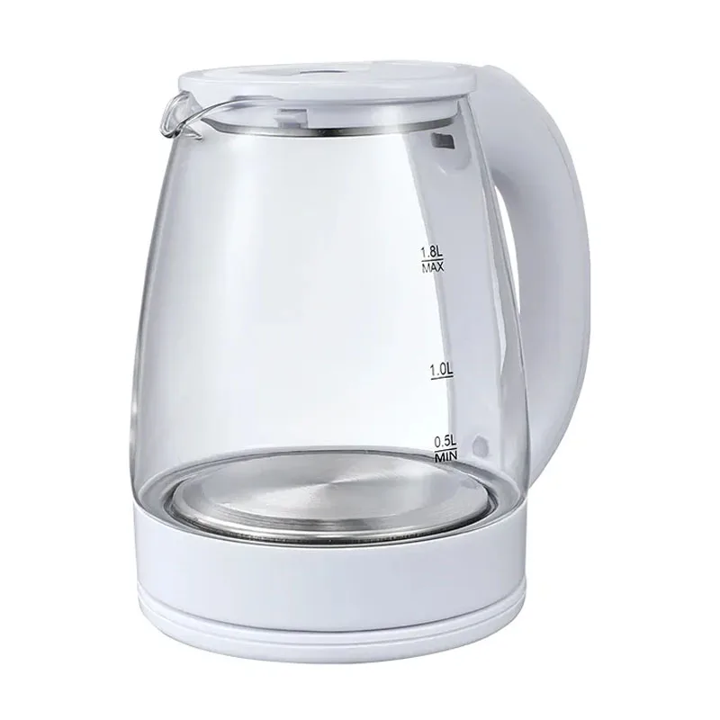 Yousdas hot water kettles clear glass bottle body chinese electric tea kettle and pot 1.8l stainless steel