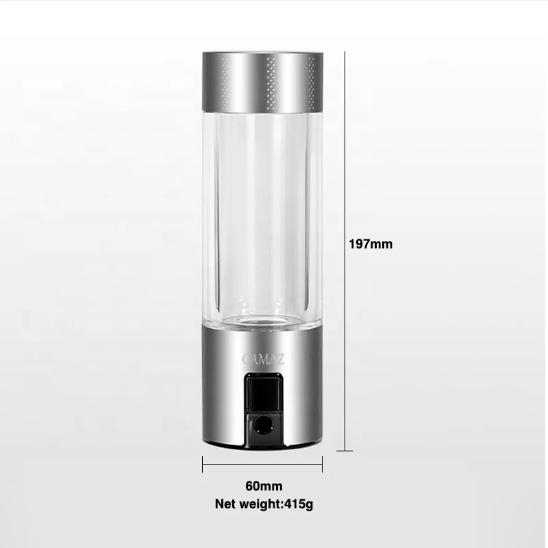 New Upgrade Portable Hydrogen Water Bottle Generator 5000ppb High Concentration Rechargeable Hydrogen Water Bottle