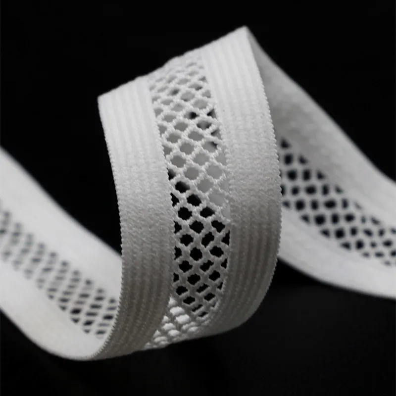 wholesale net design knitted elastic band webbing lace for clothing TC35