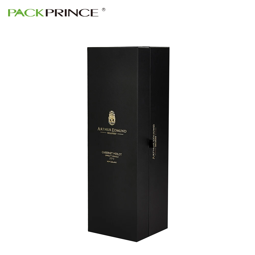 High-end Leather Material Chipboard Gift Box Champagne Sparkling Wine Package Boxes Flocking Eva Tray Protective