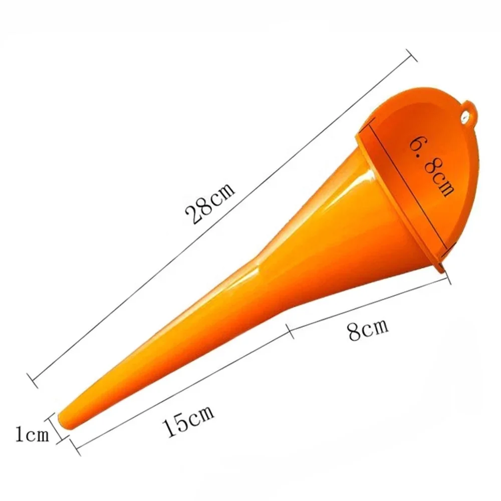 Car Long Stem Funnel Gasoline Oil Fuel Filling Tool Anti-splash Plastic Funnel Motorcycle Refueling Tools Auto Accessories