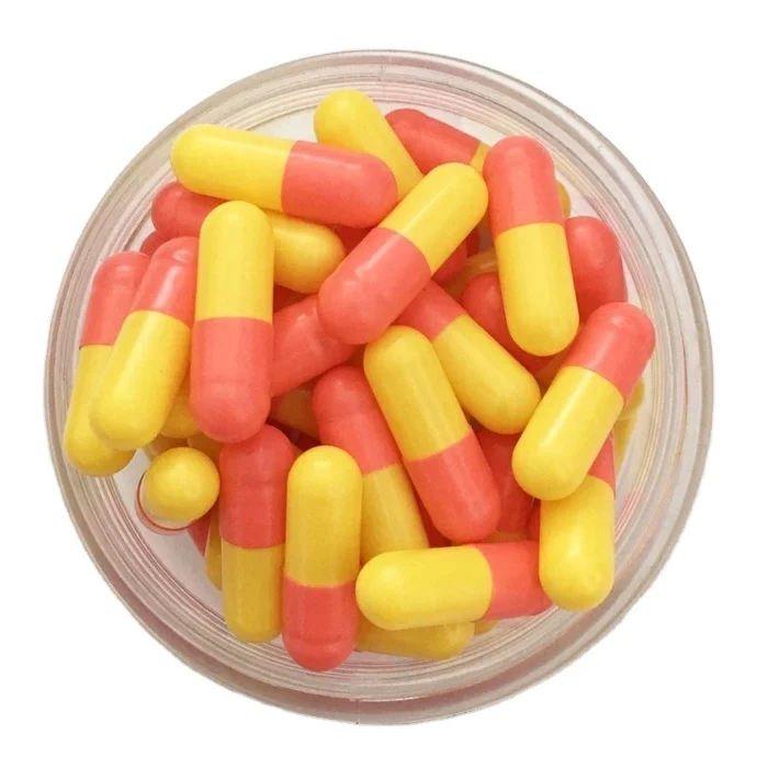 Size 0 empty hard gelatin capsules halal capsule red yellow white capsule