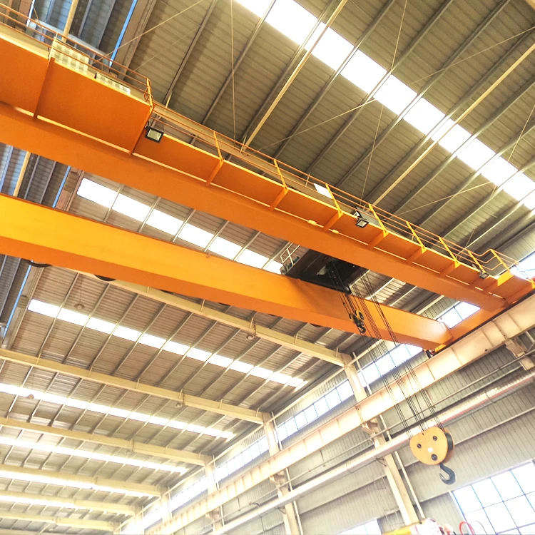 Professional design 20 ton winch trolley rail traveling double overhead crane