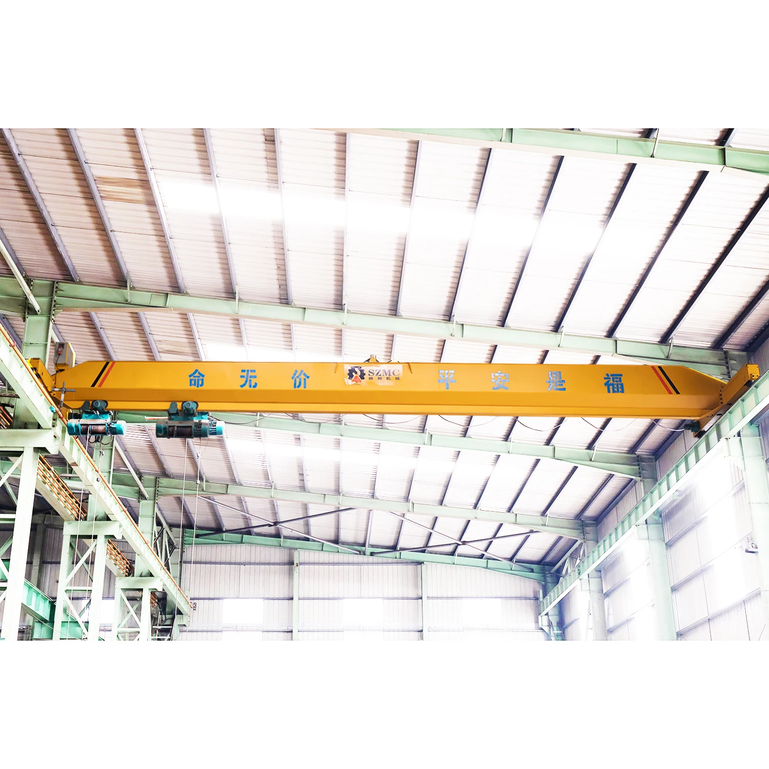 SZMC brand Top running shop single girder motorized electric engine motor hoist bridge crane 2 ton 1 ton