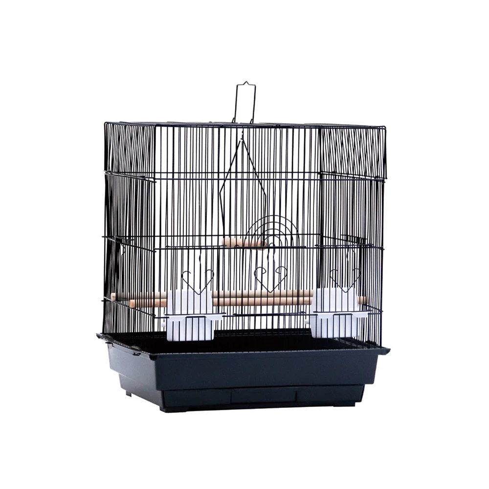 Durable Stainless Steel Wooden Parrot Bird Cage Hanging Cages for Birds Breeding Cage Nest House