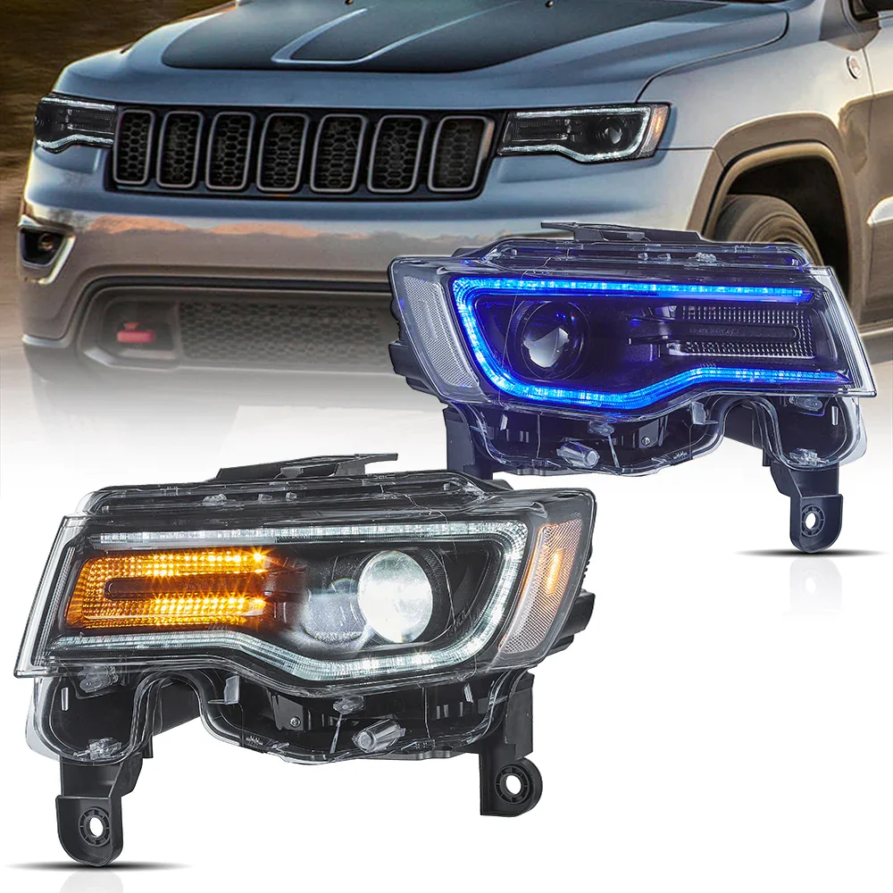 Car Part Dynamic Animation LED Headlight for Jeep Grand Cherokee WK2 2014-2021 4th Gen (Fourth Generation WK2) Led Headlights