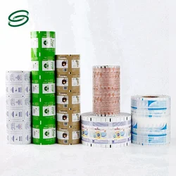 Soft Cream plastic film roll sachet roll film for baby skin care products packaging roll stock