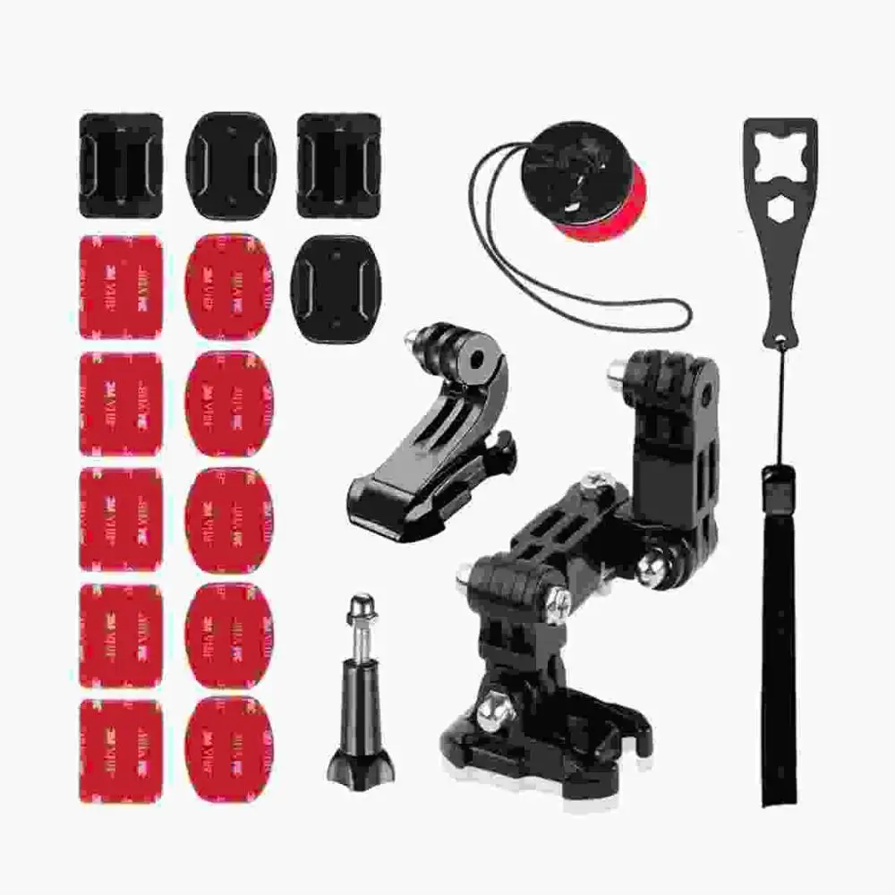 Kasin Go pro Helmet Mount kit with J Hook Buckle Screw Wrench Thumb Konb Screw for Gopros 7 6 5  4 3 2  1 Action Camera