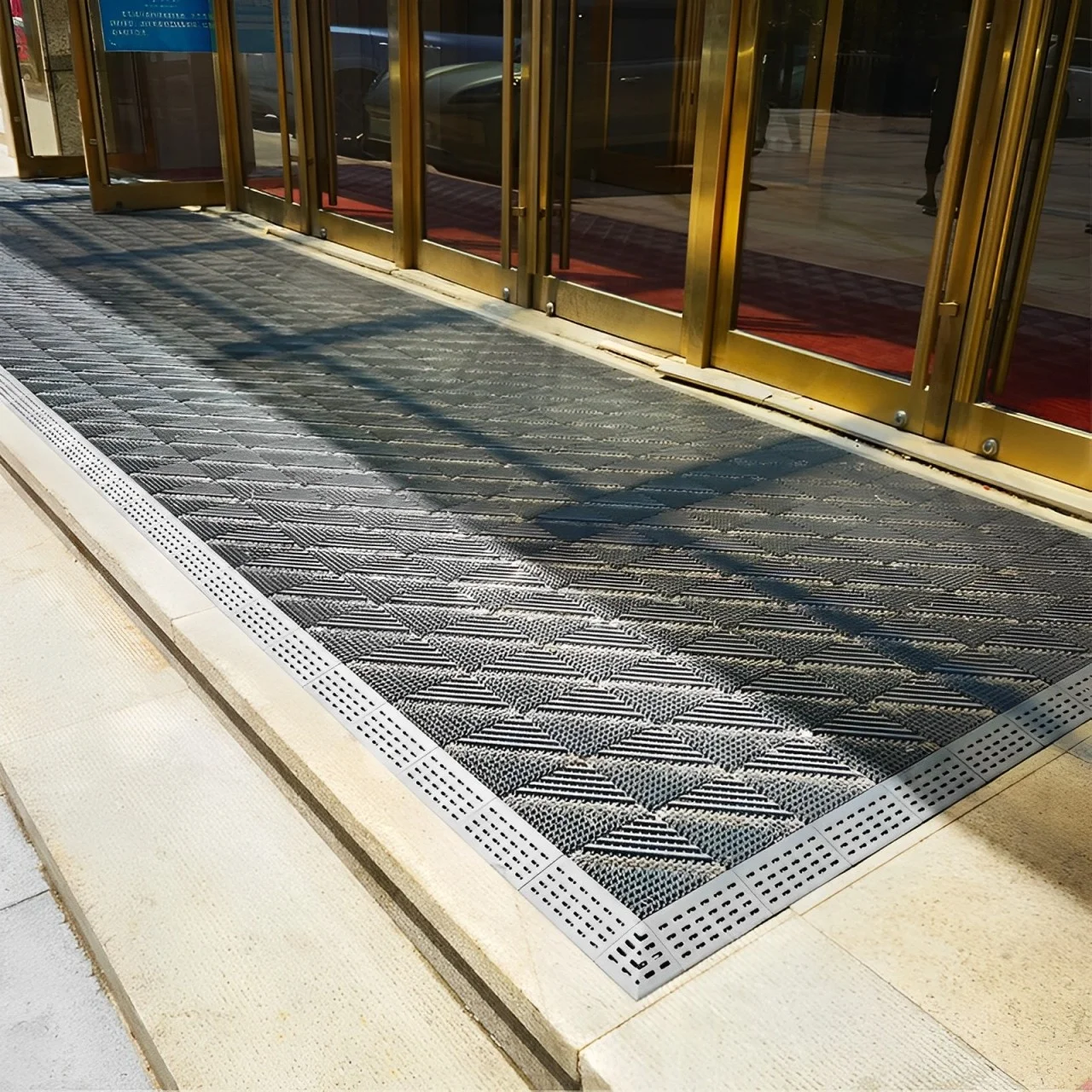 Heavy Duty EVA Floor Supermarket Entrance Door Mat Waterproof Outdoor Snow Mud Removal Tile Module Brush for Home Hotel Use