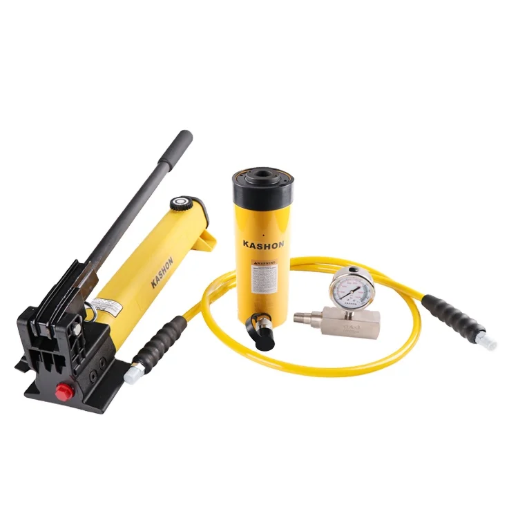 KSRCH-306 Enerpac Equivalent 700 bar 30 ton Hollow Plunger Hydraulic Hollow Cylinder Jack with Hand Pump