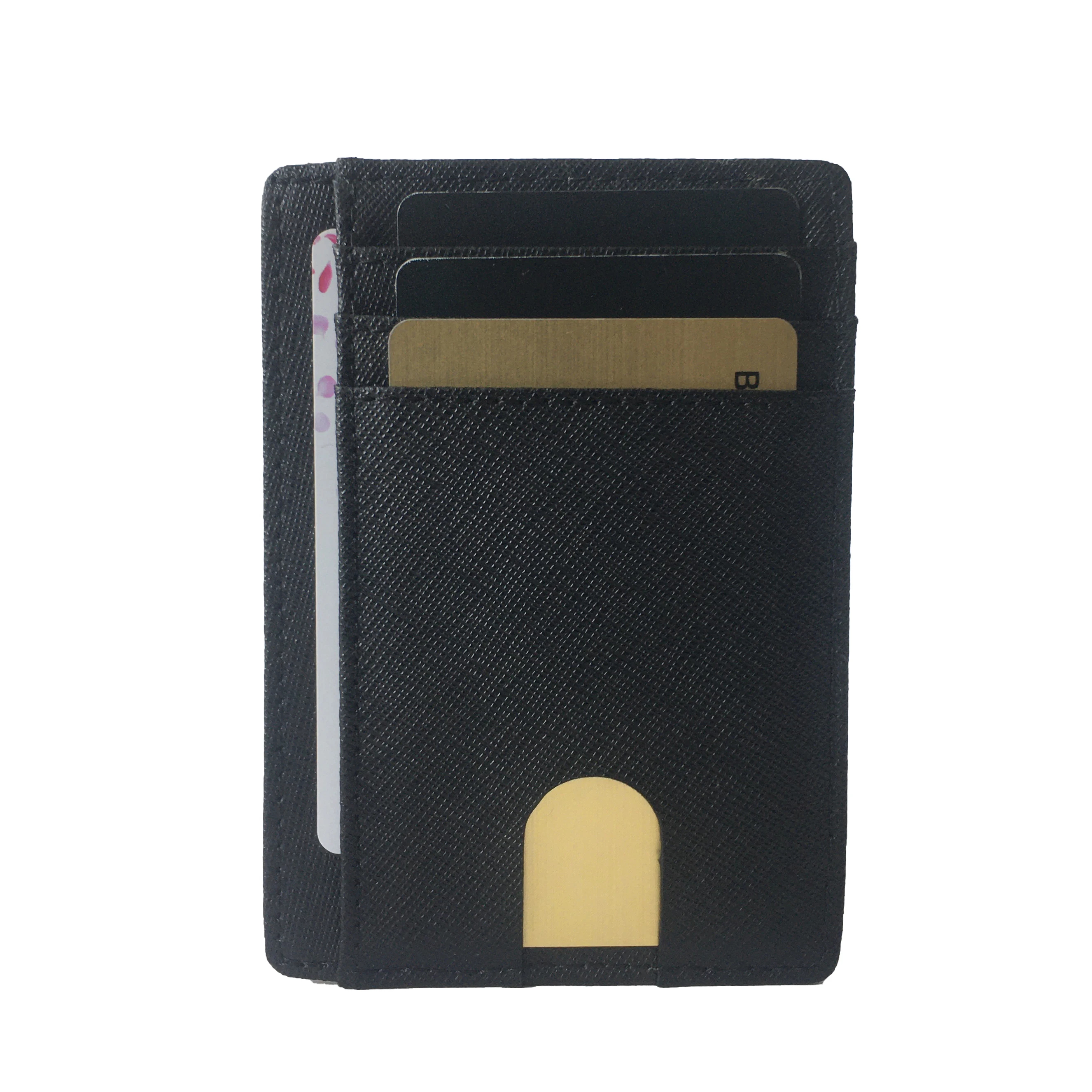 Custom Handmade Mens Slim Minimalist Card Protecting RFID Blocking Credit Wallet Card Holder Leather Purse card holders