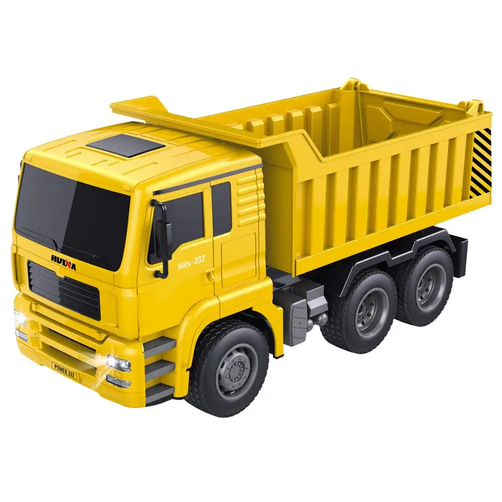 Huina 1:18 sclae 6 Channel 2.4G Remote Control Excavator Metal Alloy Lorry Truck Electric RC Car Engineering Vehicle Toys Car