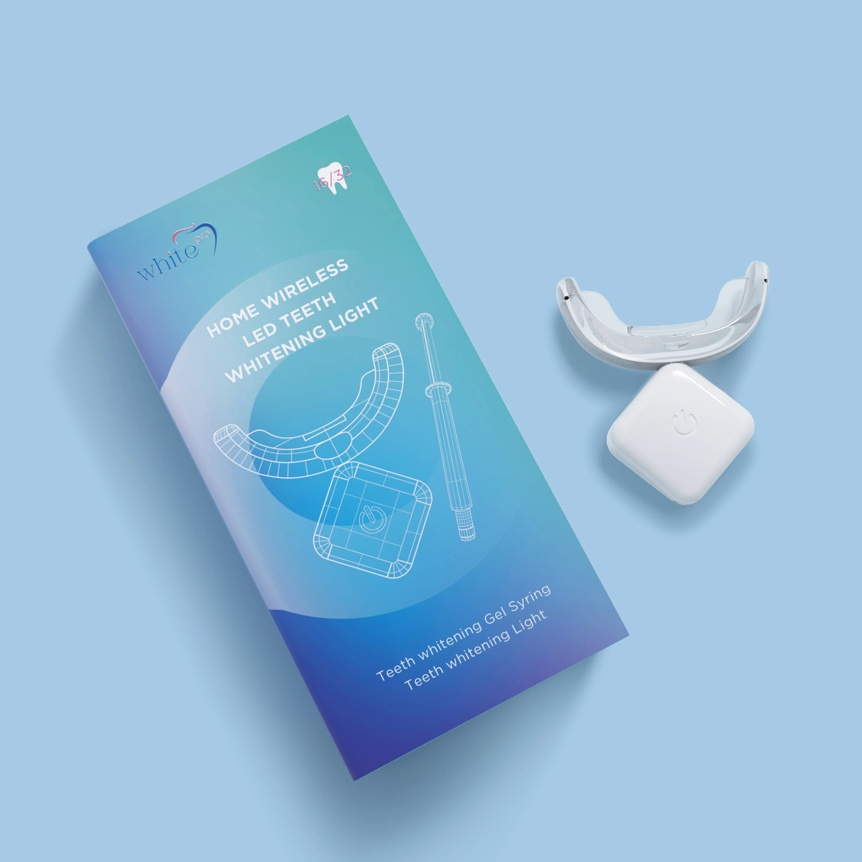 Custom Oral Care Home Led Wireless Teeth Whitening Kit Led Light With Teeth Whitening Gel Manufacturer