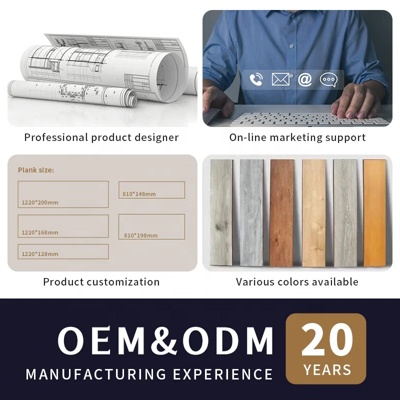 Eco forest 1220*200*8mm chestnut clolr terrace waterproof wood flooring floor engineered laminate indoor for house