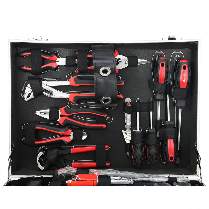 139-piece set of aluminum box household auto repair combination tool comprehensive toolbox manual combination toolbox spot whole