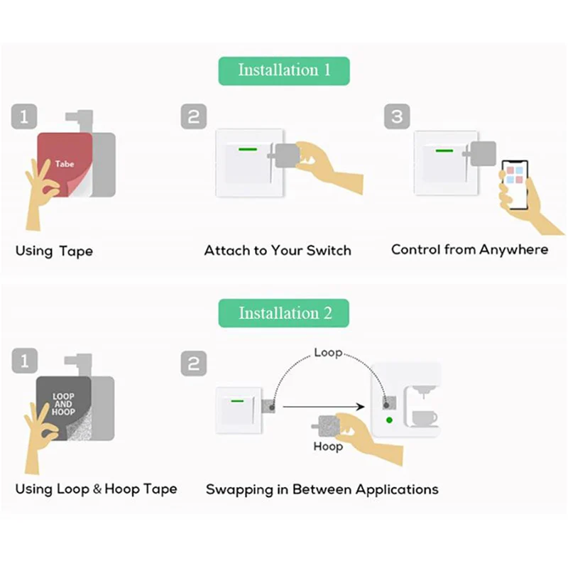Tuya Smart Fingerbot Switch BLE Button Pusher Smart Life Wireless Remote Control For Switches Buttons
