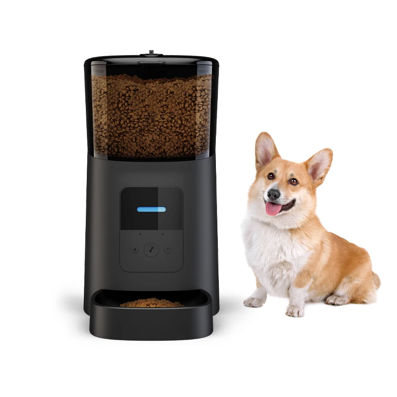 6L wifi app control voice recording smart automatic dog cat feeder with LED display cheap price pet cat dog automatic feeder pet