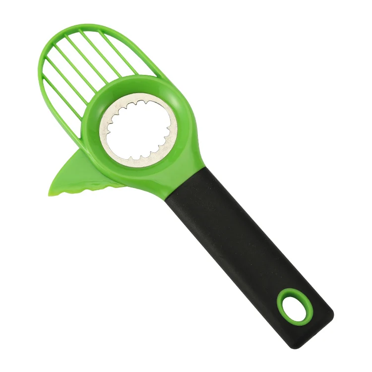 Kitchen Gadget Avocado Plastic Cutter Knife Corer 3 in 1 Fruit Slicer And Separator Avocado Peeler