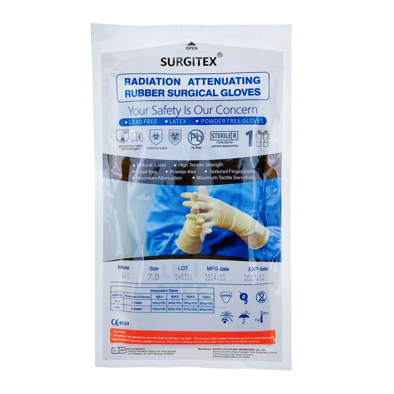 Fast Delivery Latex Gloves For Radiation Protection Single-Use Lead-Free Material Non-Sterile