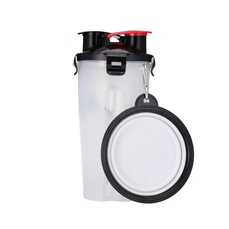 portable food flask leak proof pet food dispenser cup double wall bottle