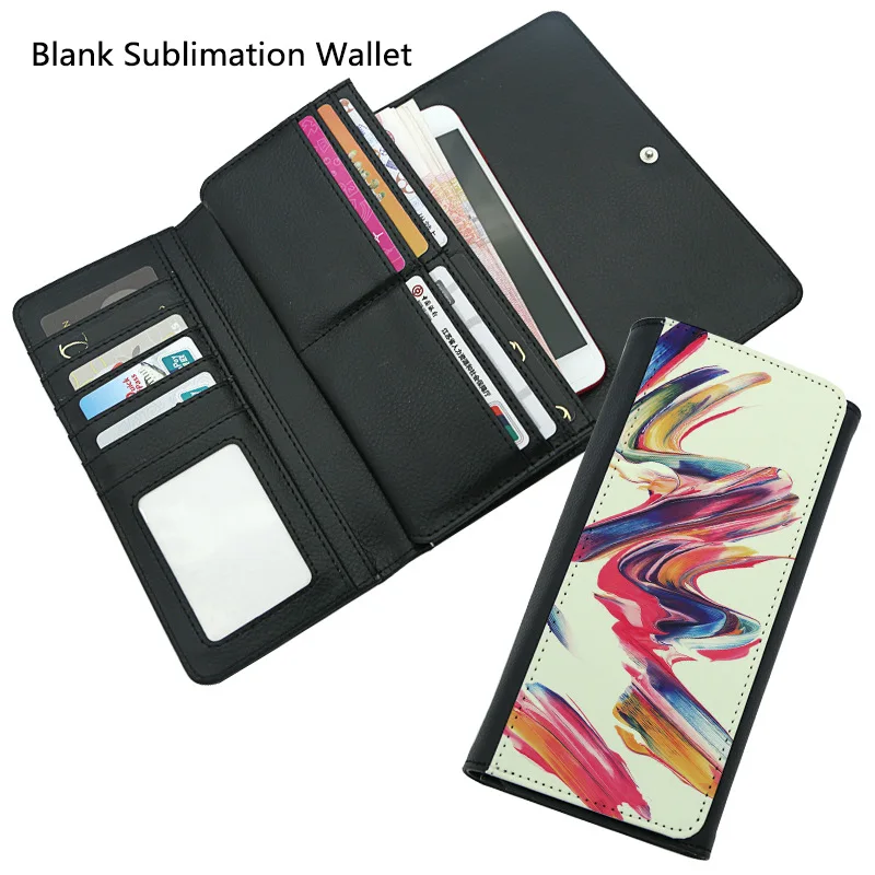 PU Leather Women Phone case Blanks Sublimation Ladies Wallet With Zipper for
