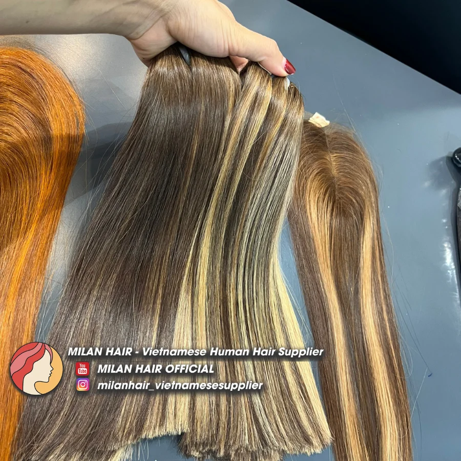 Piano Color wigs for black women 100% Vietnamese human hair Cuticle aligned hair raw virgin