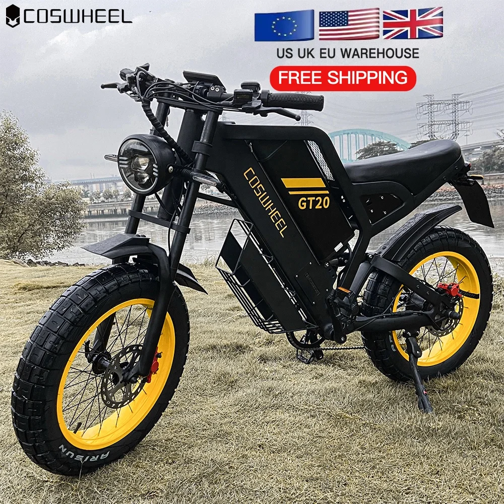 COSHWEEL GT20 25AH Электрический велосипед для грязи толстая шина гибридный рама из алюминиевого сплава