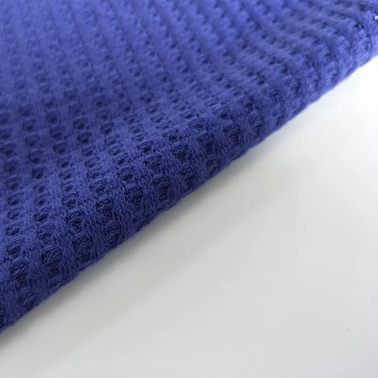 High quality clothing polyester cotton spandex tecido waffle knit fabric for garment