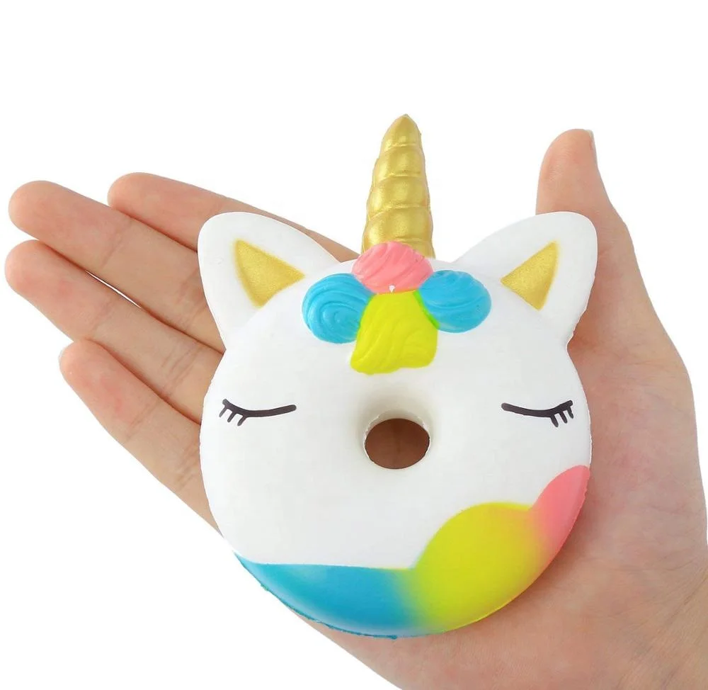 Jumbo Unicorn Squishy Cake Donut Toy China Wholesale Custom Slow Rising Pu Stress Relief Squishies Toys juguetes al por mayor