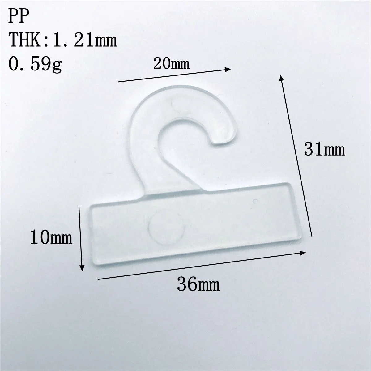 Professional supply and sales of environmental PP plastic buckle, bag hook or socks packing hook
