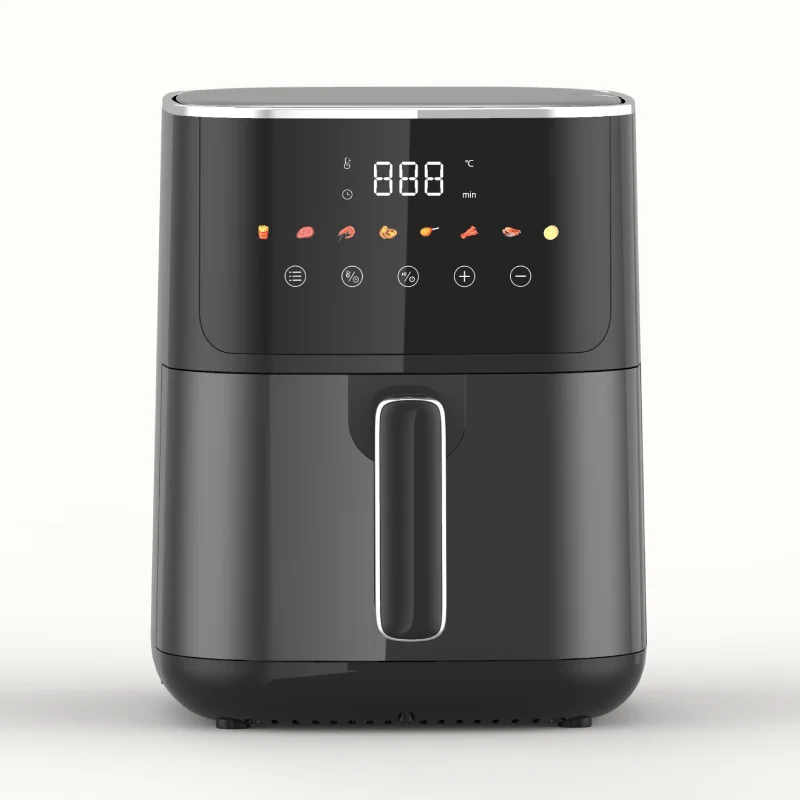 2024 Newest Popular Visible 1400W 4.7L Stainless Steel Electric Kitchen Oil-free Energy-saving Hot Digital Air Fryer