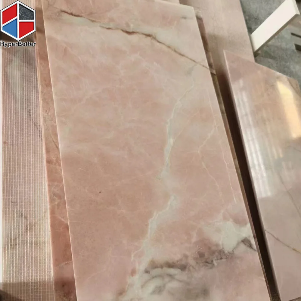 Natural pink marble onyx plinth table and plinth center table