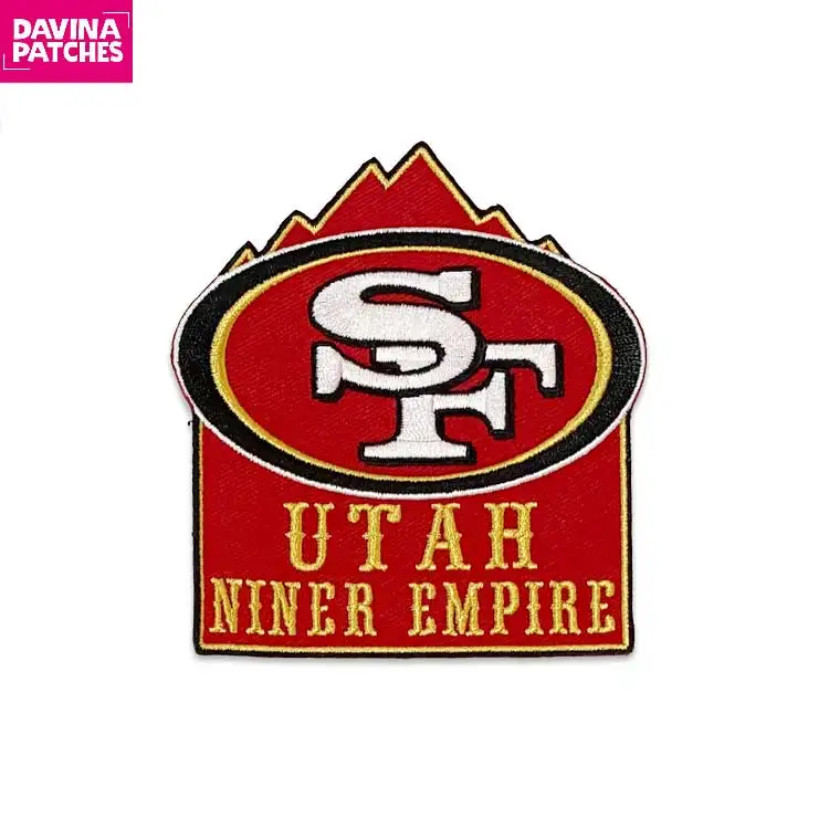 Custom Logo Embroidered Patches Designer Sew Iron On  Embroidery SF Patches