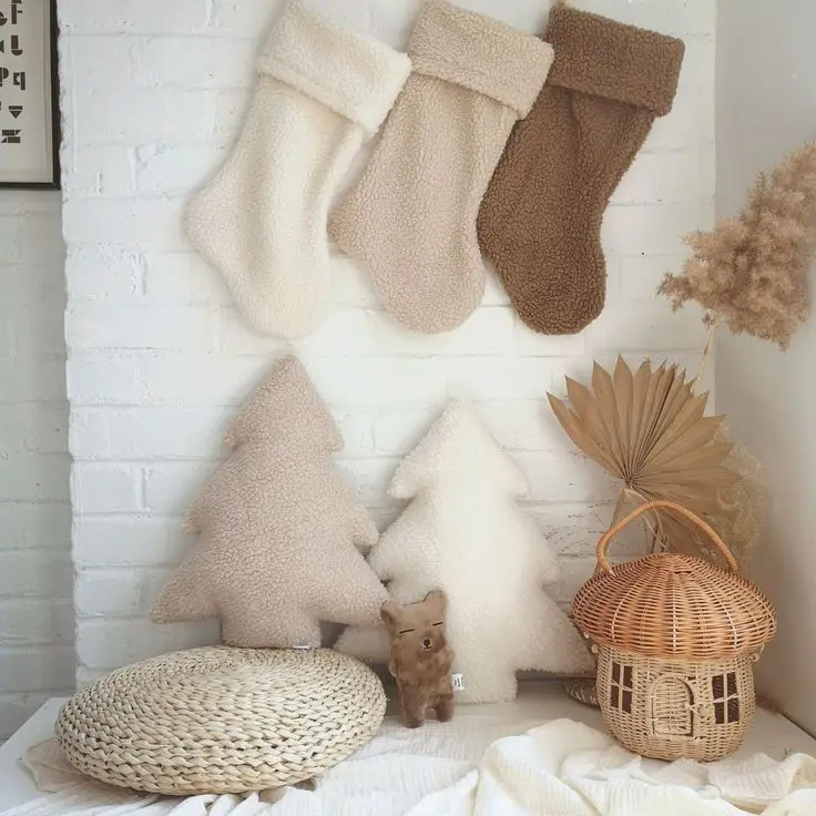 Wholesale Personalized Christmas Stocking Luxury Stockings For Embroidery Custom Christmas Stocking