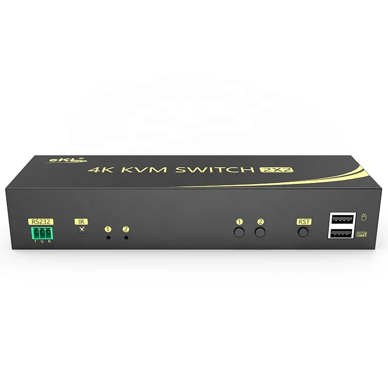 EKL двойной монитор 2 порта kvm переключатель usb ПК вход выхода 4k