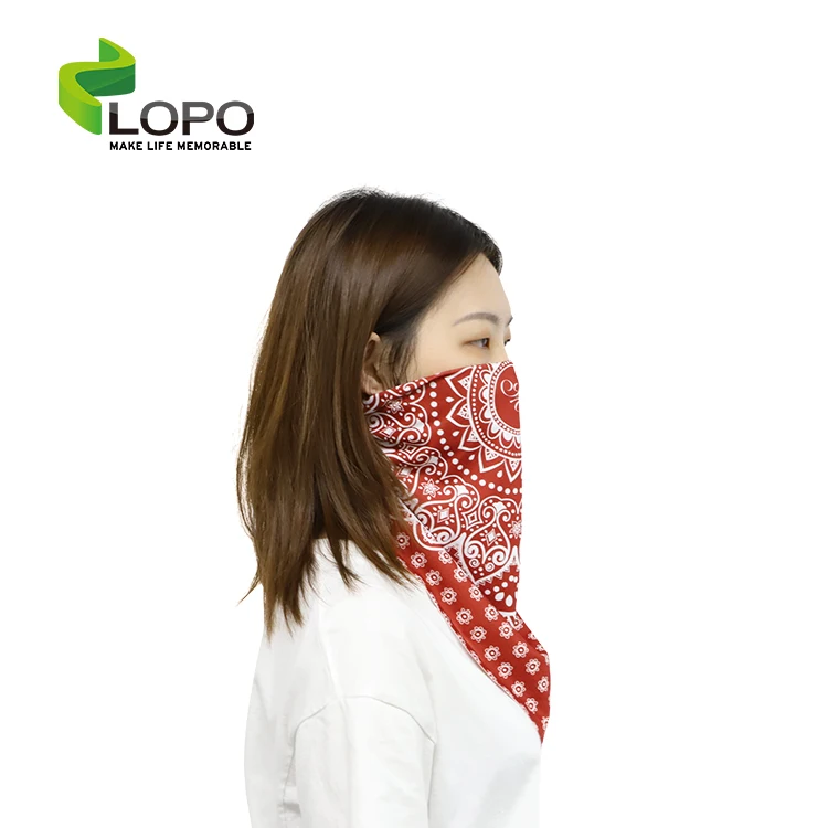 Multifunction!! Sublimation white customized Square Bandana