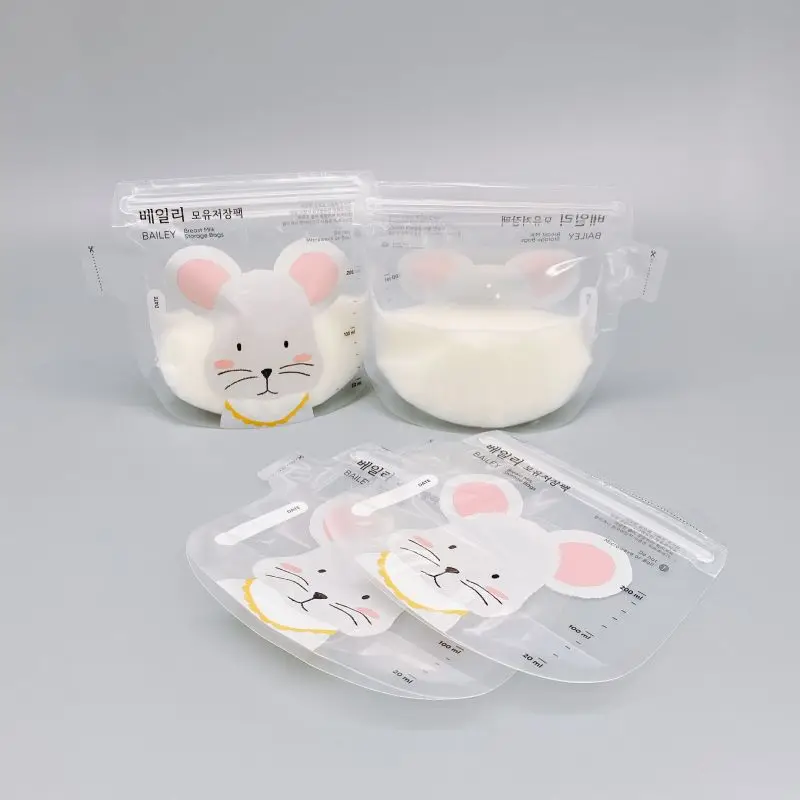 AIUDO Custom Logo Disposable Sterilized BPA FREE breast milk storage bag For Storing Freezing