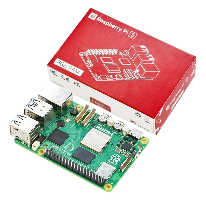 Original Raspberry Pi 5 4GB/8GB RAM BCM2712 processor 2.4GHz quad-core 64-bit Arm Cortex-A76 CPU Raspberry Pi 5