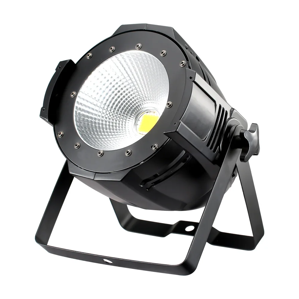 Guangzhou rgbwa uv 6in1 100w 200w cob par lights with barn door warm white cool white zoom led studio light COB led par light