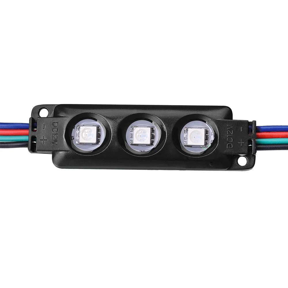 DC12V Led Module Light 3 5050 SMD Waterproof RGB Mini Controller and Adapter Low Power Consumption Business/decoration