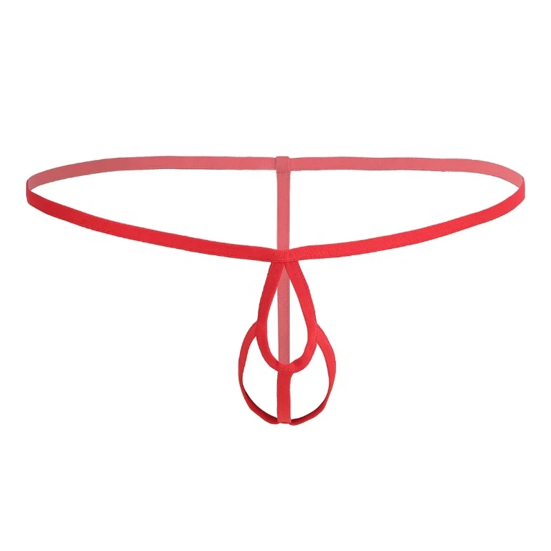 
Mens Crotchless and Open Butt Low Rise Bulge Pouch T-Back G-String Thong Bikini Briefs Underwear 